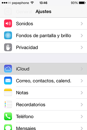 Configurar Documentos en la Nube iPhone