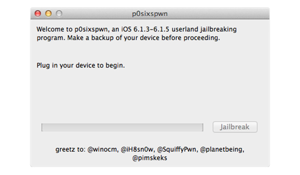 P0SixPWN Jailbreak ios 6.1.x