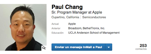 Paul Chang Apple Ingeniero Baseband